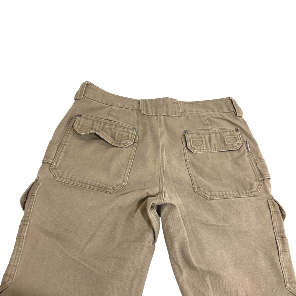 Duluth Trading Co Cargo Pants Mens 34x29 Tan Fire Hose Cotton Canvas Workwear - Picture 4 of 9